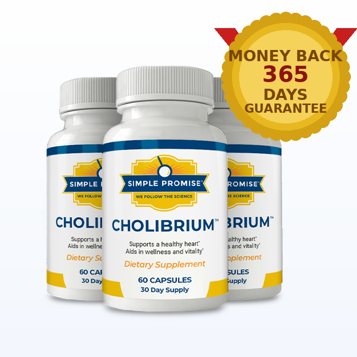 Cholibrium 10-mushroom heart health supplement bottles by Simple Promise