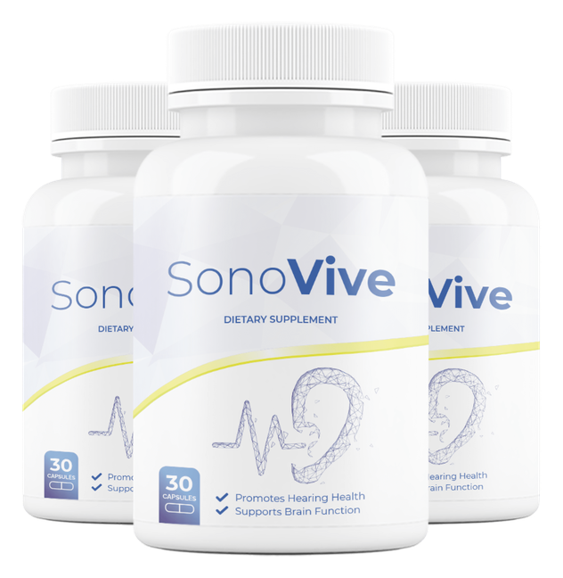 SonoVive hearing support supplement bottle